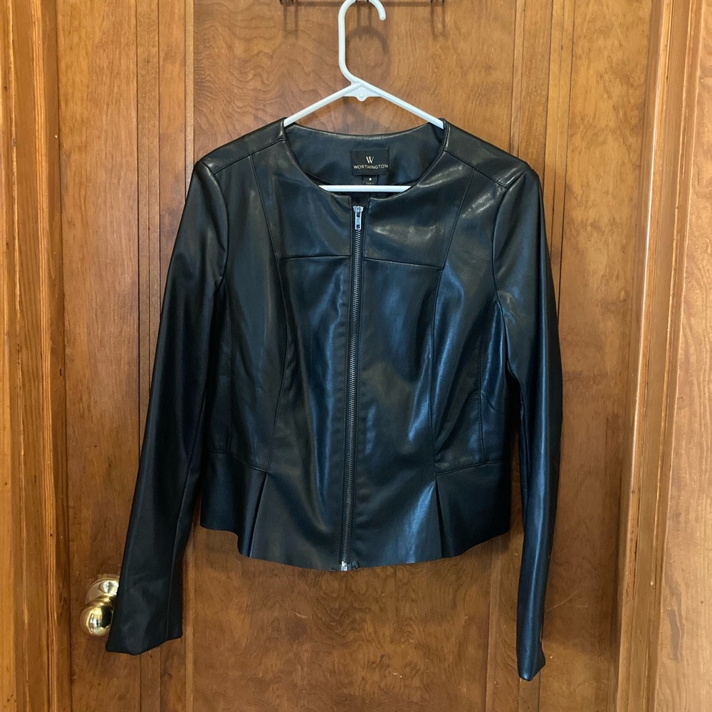 Worthington Woman's Leather Jacket - Size Small